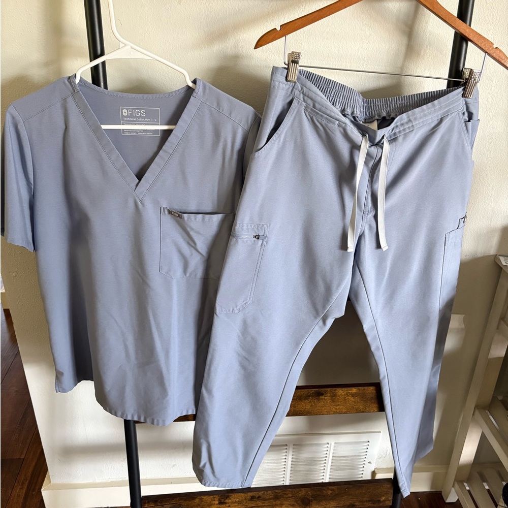 Figs Sky Blue Scrub Set